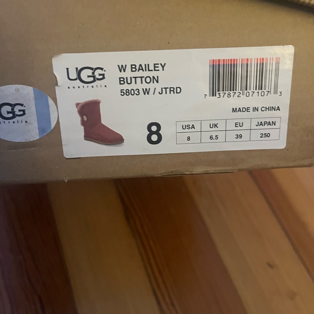 UGG Red Bailey Button Boots - Picture 2 of 7